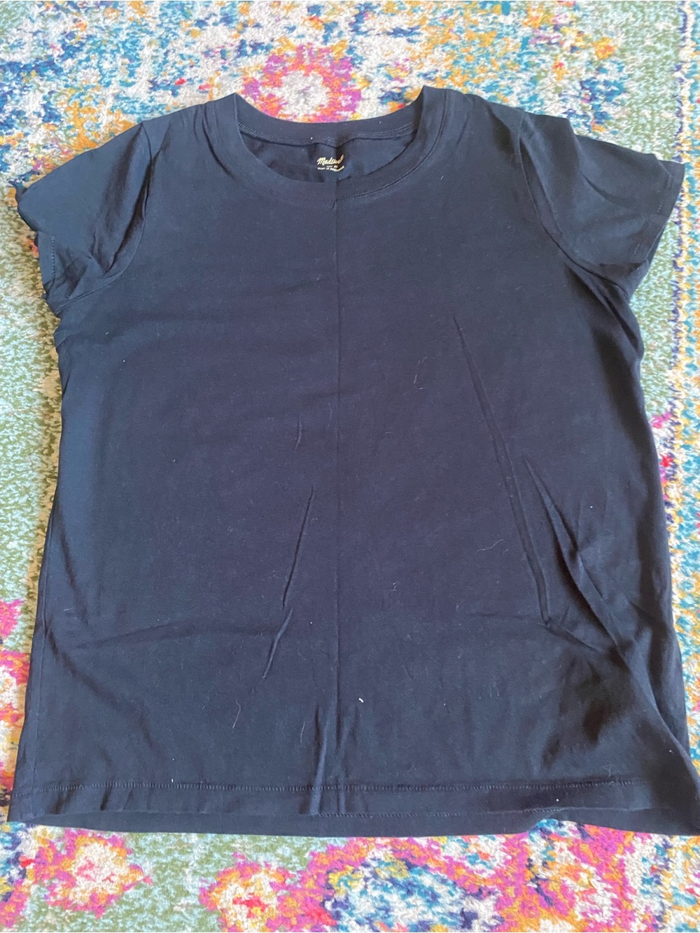 Madewell Black Crewneck Short Sleeve Tee